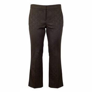 Tahari Brown Textured Straight Leg Pants